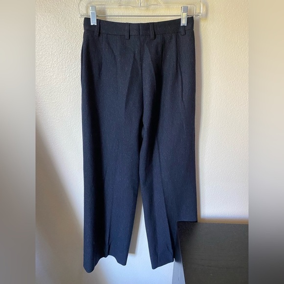 Burberrys Women’s Wool Trouser Dress Pants Charcoal Size 4 Vintage Straight Leg - Picture 2 of 8